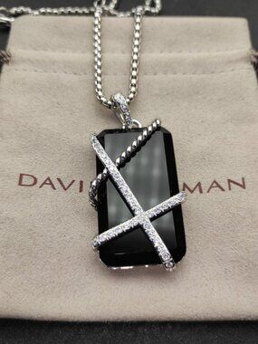 David Yurman 925 Silver Necklaces with Original Pouch